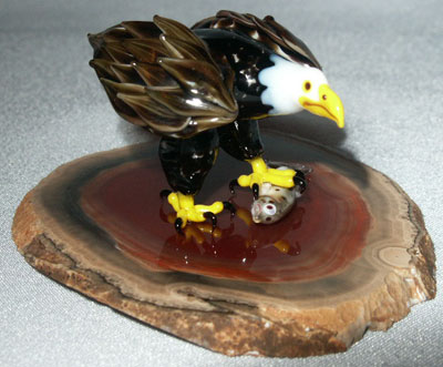Eagle glass sculpture Duncan Smith 2006