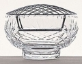 Crystal Rose Bowl with Net ¾ Cut