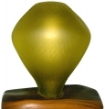Green Lamp on Lignum Vitae base