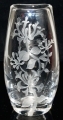 Oval Vase, engraved Honey Suckle